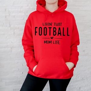 Livin That Football 🏈 Mom Life Hoodie S-XL